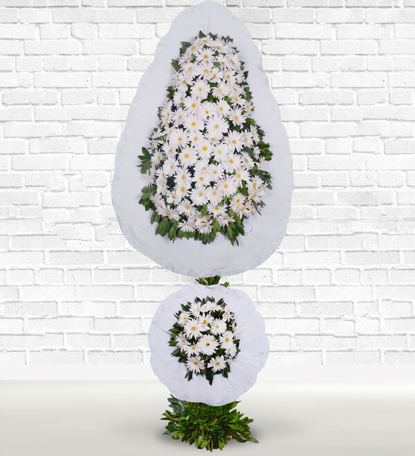 2 Katlı Beyaz Düğün Açılış Çelengi  -  2-katli-beyaz-dugun-acilis-celengi