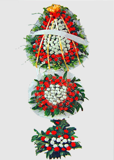 3 Katlı Çift Renkli Açılış Merasim Çelengi  -  3-katli-cift-renkli-acilis-merasim-celengi